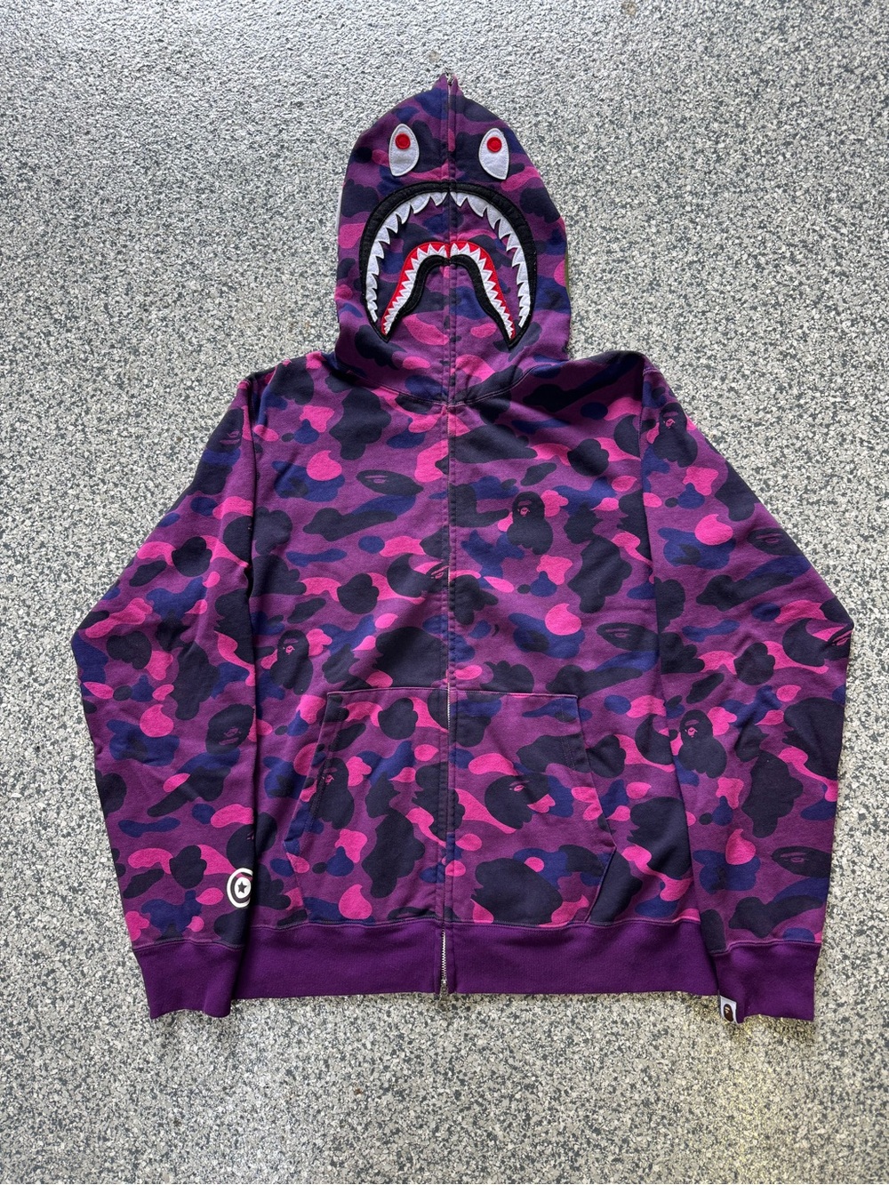 Bape Purple Shark Full-Zip Hoodie